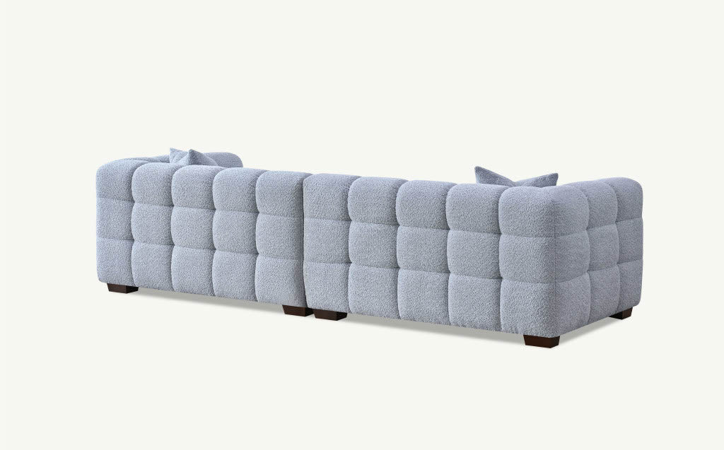 Aluxo Tribeca Sofa Range in Pearl Boucle Fabric