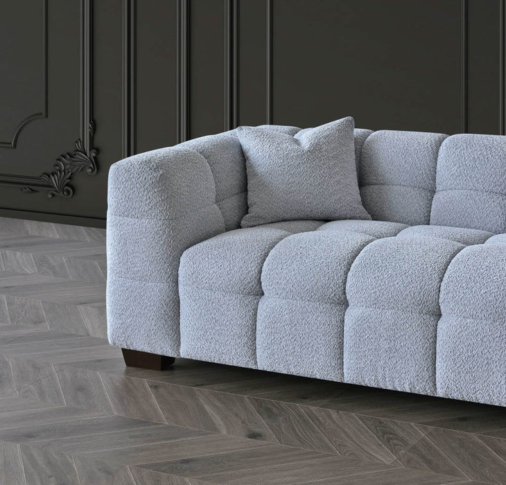 Aluxo Tribeca Sofa Range in Pearl Boucle Fabric