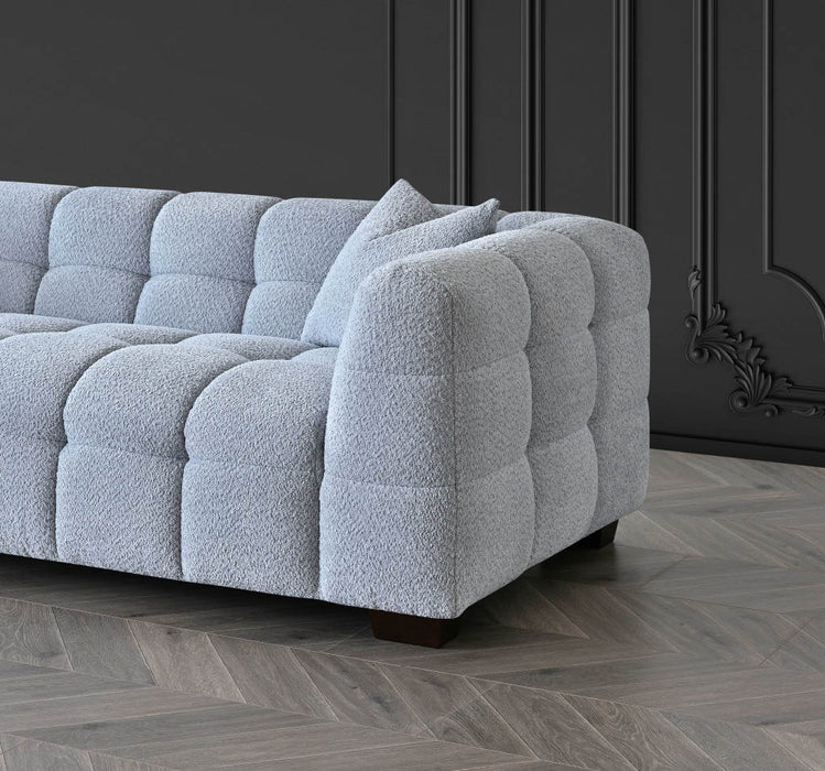 Aluxo Tribeca Sofa Range in Pearl Boucle Fabric