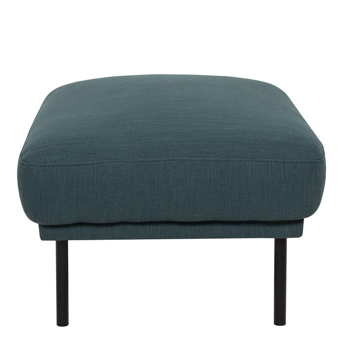 Larvik Footstool - Dark Green, Black Legs