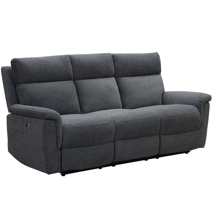 Amalfi 3 Seater Sofa - Grey / Natural with Fixed / Power Recliner Options