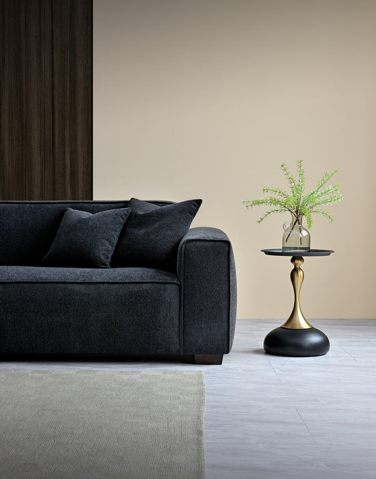 Aluxo Dakota 4 seater with Chaise in Midnight OR Charcoal OR Pebble Boucle