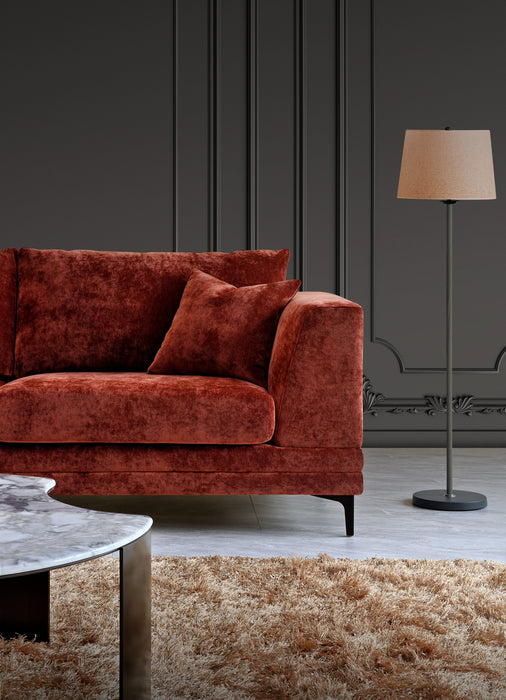 Aluxo Lenox Sofa Range in Steel OR Rust Velvet