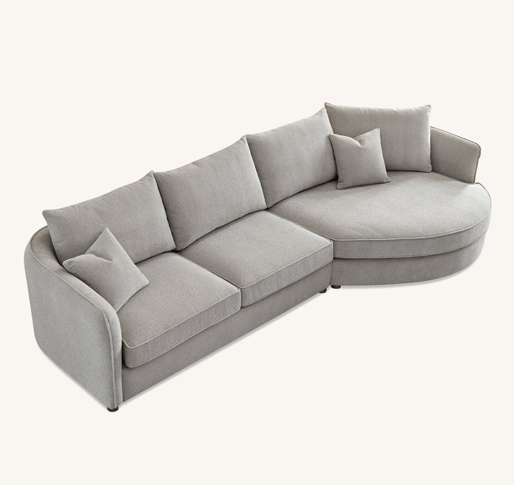 Aluxo Rubin Corner Chaise in Charcoal OR Pebble Boucle