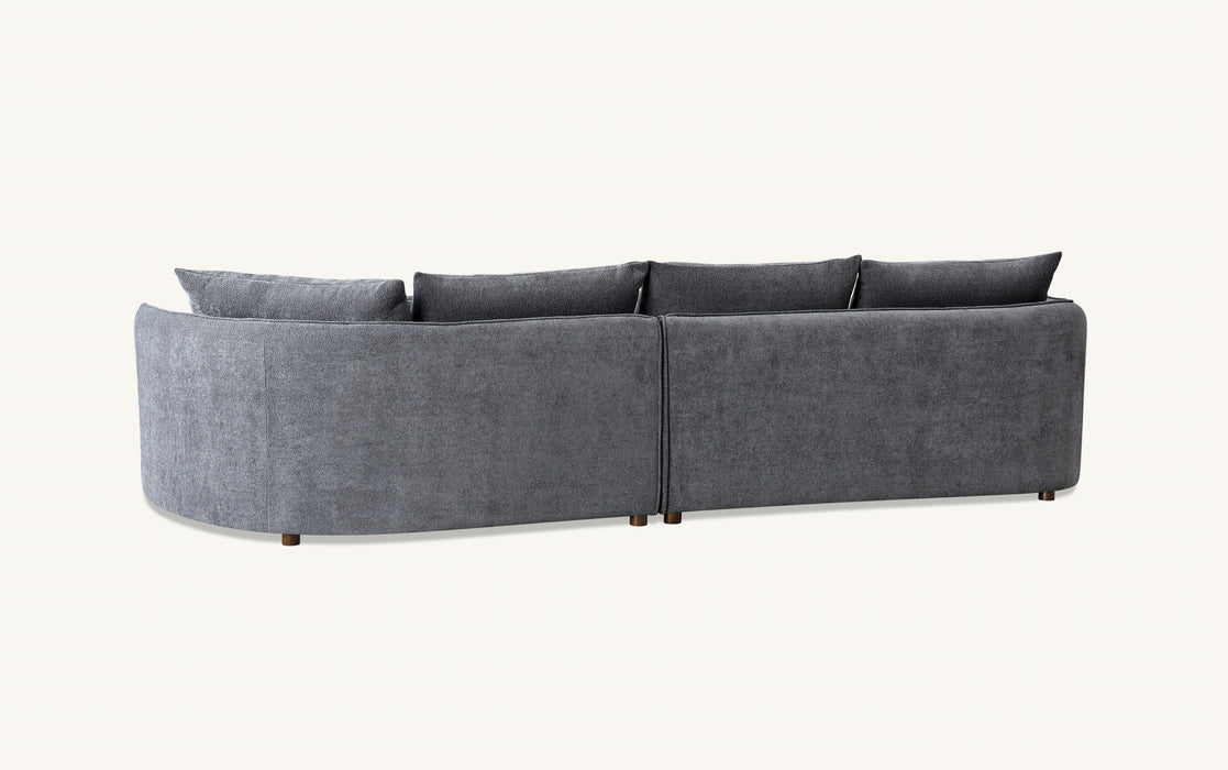 Aluxo Rubin Corner Chaise in Charcoal OR Pebble Boucle