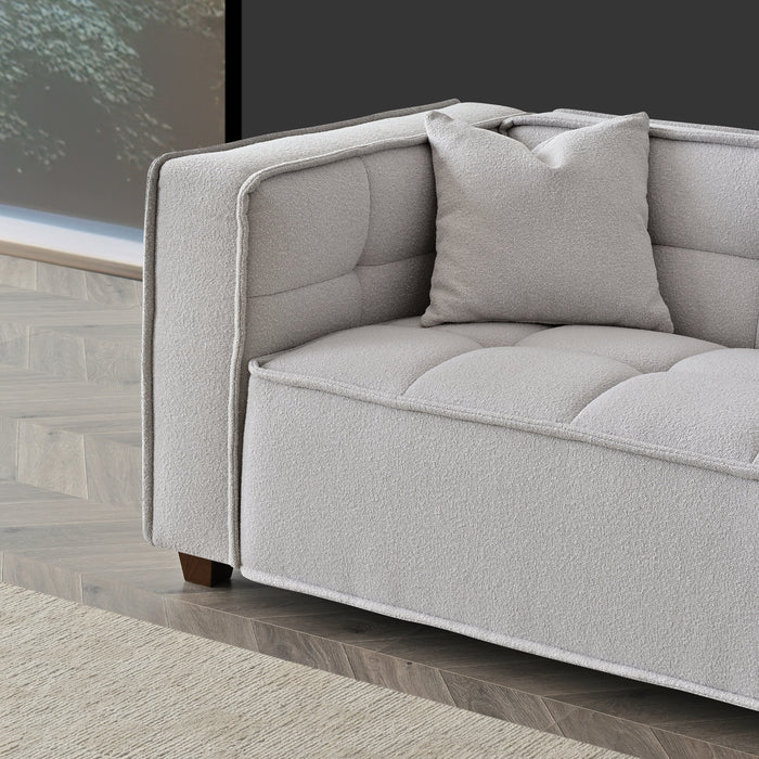 Aluxo Murray Sofa Range in Putty Boucle Fabric