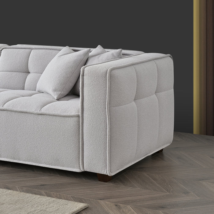 Aluxo Murray Sofa Range in Putty Boucle Fabric