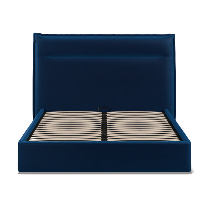 4'6 Fabric Bed Ottoman - Royal Blue - Velvet