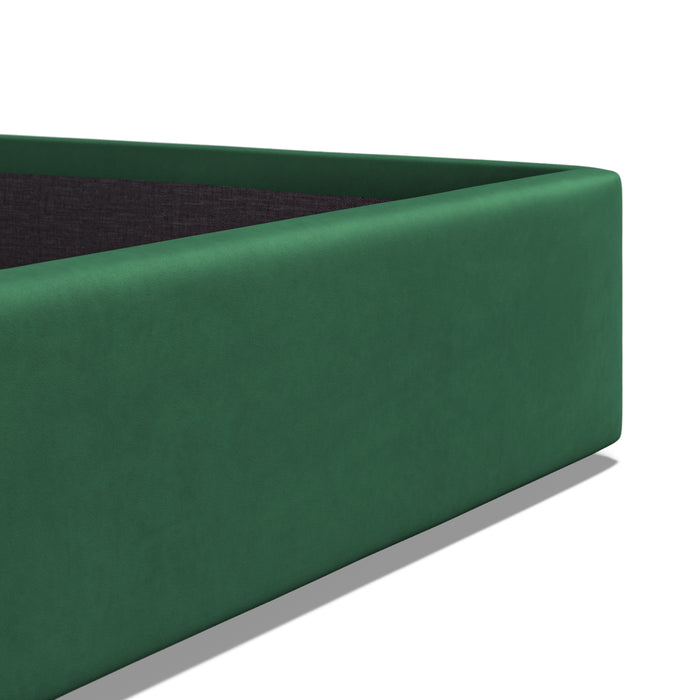 5'0 Fabric Bed Ottoman - Green - Velvet