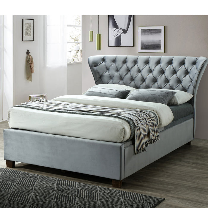 Magnolia 4'6" OR 5'0" Bed - Champagne / Grey