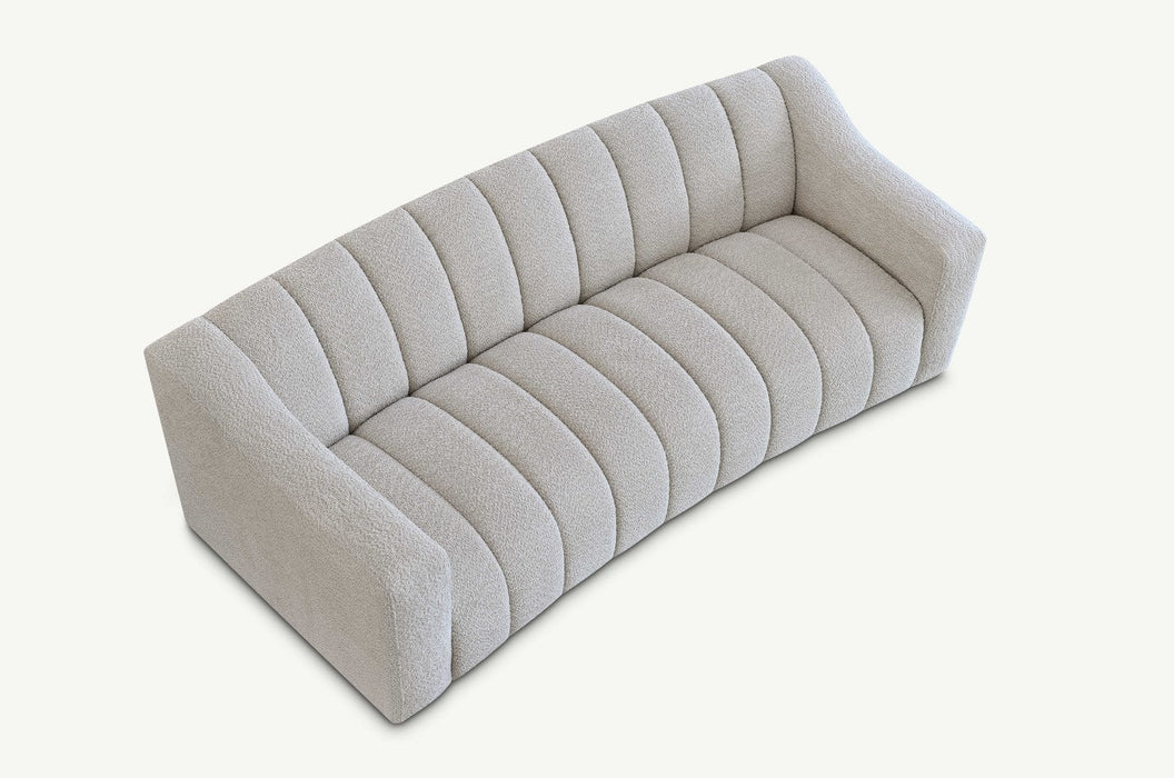 Aluxo Astoria 3 Seater Sofa in Oatmeal OR Iron Boucle Fabric