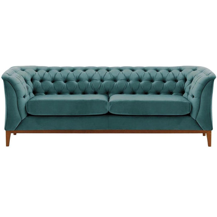Chesterfield Modern Wood 2,5-Seater Sofa