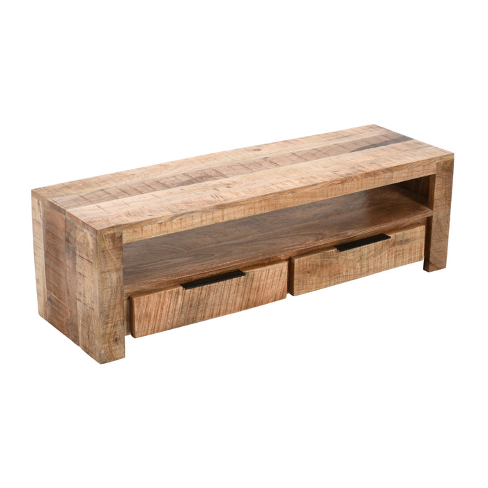 Kerala Solid Wood Tv Stand With 2 Drawers