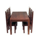 Bombay Dark Mango 6ft Dining Set with Wooden Chairs - Abode Avenue