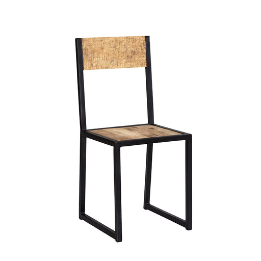 Revive Industrial Metal & Wood Dining Chair - Abode Avenue