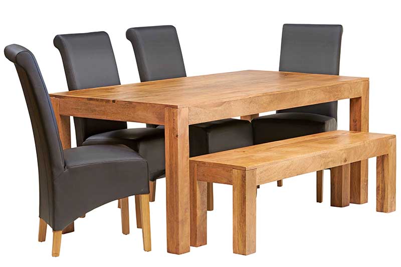 Lumina Light Mangowood Large Dining Table - Abode Avenue